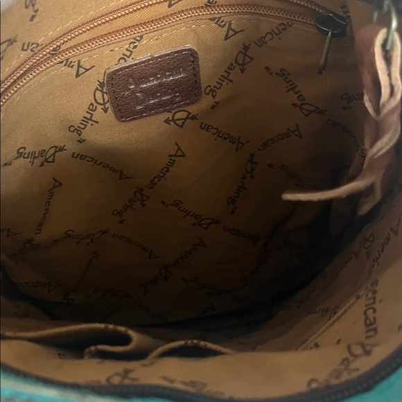 American Darling Turquoise and Brown Fringe Bag
Genuine leather - Picture 5 of 7